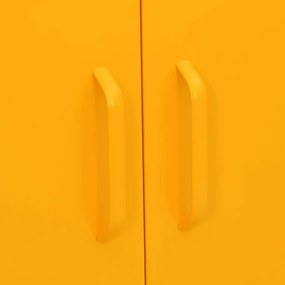 Ντουλάπι Αποθήκευσης Μουσταρδί 80 x 35 x 101,5 εκ. Ατσάλινο - Κίτρινο