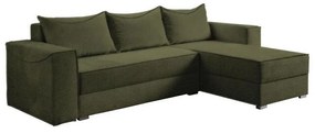 Corner Sofa - Bed Luna Olive 276x175x83 cm