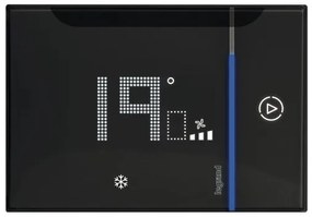 Θερμοστάτης Smart Ελέγχου Κλιματισμού Επιτοιχη Τοποθέτηση Μαύρος 049044 Legrand-49044-Μαύρο 049044
