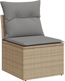 vidaXL Patio Sofa Set 12-θέσια Μίξη μπεζ και ανοιχτό γκρι