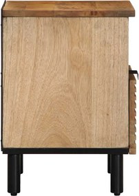 vidaXL Κομοδίνο καφέ 40x33x46 cm από μασίφ ξύλο Mango