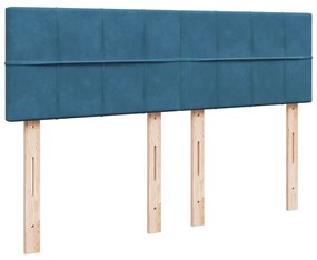 ΚΡΕΒΑΤΙ BOXSPRING ΜΕ ΣΤΡΩΜΑ ΜΠΛΕ 140X200 ΕΚ. ΒΕΛΟΥΔΙΝΟ 3287762