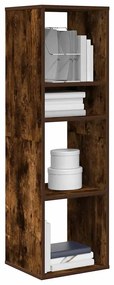 Βιβλιοθήκη Καπνιστή Δρυς 34x31x112 εκ. από Επεξεργασμένο Ξύλο