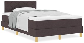 vidaXL Κρεβάτι με σπαστό στρώμα καφέ 120x200 εκ υφασμάτινο