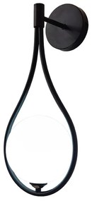 Φωτιστικό τοίχου-απλίκα Teary pakoworld G9 μέταλλο μαύρο-λευκο 16x12x37εκ