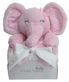 Makis Tselios Home Διακοσμητικό κουκλάκι με κουβέρτα 80x110cm Elephant Pink