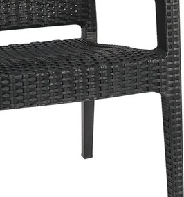 Πολυθρόνα Halcyon pakoworld PP ανθρακί