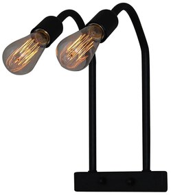 Φωτιστικό Τοίχου - Απλίκα HL-301-W2 77-3123 Hydra Black Homelighting Metal