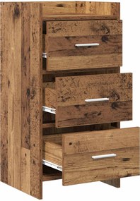 vidaXL Πλαϊνό γραφείο Παλαιωμένο ξύλο 40 x 36 x 80 εκ