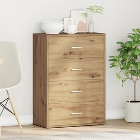 vidaXL Πλαϊνό γραφείο artisan δρυς 60 x 31 x 84 εκ Επεξεργασμένο ξύλο