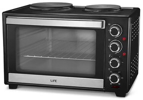 Life Kouzinaki 382 Ηλεκτρικό Φουρνάκι 38lt με 2 Εστίες και Αέρα (221-0162)
