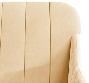 vidaXL Πολυθρόνα Κρεμ 63x76x80 εκ. Βελούδινη