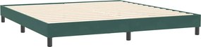 vidaXL Box Spring κρεβάτι με στρώματα σκούρο πράσινο Βελούδινο