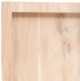 vidaXL Επιφάνεια Τραπεζιού 100x40x(2-4)εκ Ακατέργαστο Μασίφ Ξύλο Δρυός