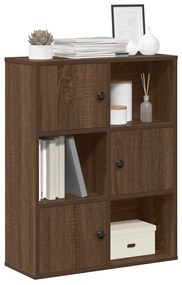 Βιβλιοθήκη Καφέ Δρυς 60x24x76,5 εκ. από Επεξεργασμένο Ξύλο