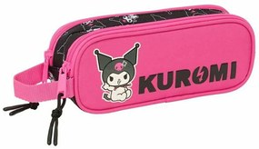 Διπλή Κασετίνα Kuromi Μαύρο Φούξια 21 x 8 x 6 cm