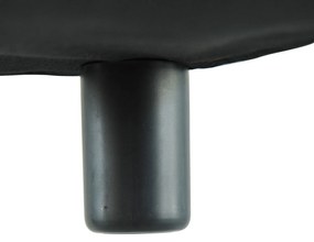 HOMCOM Σκαμπό, σκαμπό με δερματίνη, μοντέρνο σκαμπό, σκαμπό από δερματίνη, οθωμανικό για υπνοδωμάτιο, σαλόνι, Μαύρο