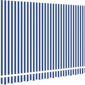 vidaXL Ύφασμα αντικατάστασης τέντας Μπλε και άσπρο 2,5 x 2 m