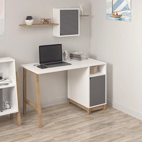 Γραφείο Λευκό / Καρυδί RADOR 120x60x75