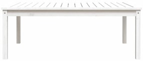 Τραπέζι Κήπου Λευκό 121x82,5x45 εκ. από Μασίφ Ξύλο Πεύκου - Λευκό
