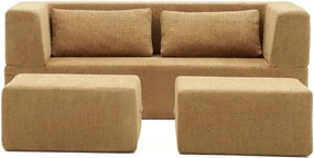 Διθέσιος Καναπές Κρεβάτι Καφέ VILORO 90x200x75