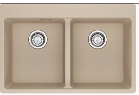 Franke MRG 620-34-34 Ένθετος Γρανιτένιος Νεροχύτης με απλή βαλβίδα 80cm Oatmeal