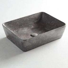 Fossil Jade MS50-410 Πέτρινος Επικαθήμενος Νιπτήρας Grey 50x38 εκ.