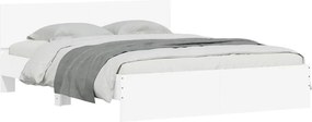 vidaXL Κρεβάτι με Κεφαλάρι Λευκό 152 x 203 cm Επεξεργασμένο ξύλο