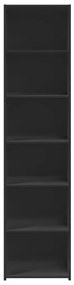 vidaXL Ντουλάπι Μαύρο 45x41x185 εκ. Επεξεργασμένο Ξύλο