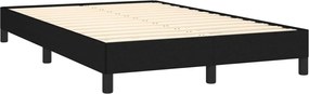 vidaXL Κρεβάτι Boxspring με Στρώμα Μαύρο 120x190 εκ. Υφασμάτινο