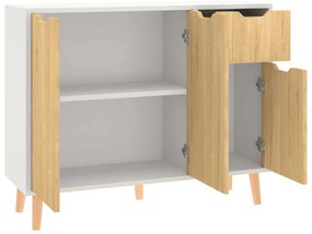 vidaXL Μπουφές Λευκός/Sonoma Δρυς 90x30x72 εκ. Επεξεργασμένο Ξύλο