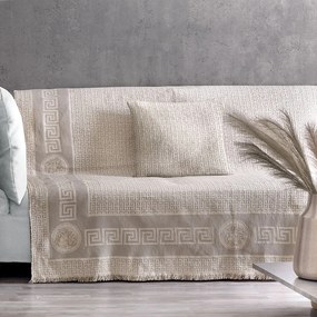 Ριχτάρι Meandros 1 Beige Makis Tselios Three-Seater 180x300cm Chenille