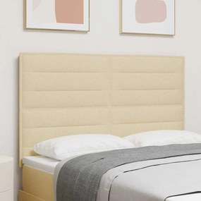 vidaXL Κεφαλάρι με κεφαλάρι Κρεμ 144 cm Τεχνητό Δέρμα