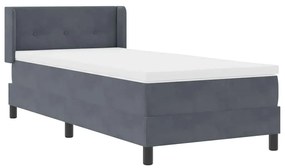 vidaXL Κρεβάτι με Ελατήρια και Στρώμα Μαύρο 100x200 εκ. Βελούδο