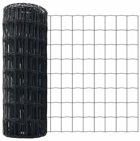vidaXL Φράχτης Εuro Γκρι 0.4 x 10 μ Σίδηρος με επικάλυψη PVC
