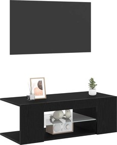 vidaXL Ντουλάπι TV 90 x 39 x 30 εκ. Μαύρη Οξυά Επεξεργασμένο Ξύλο