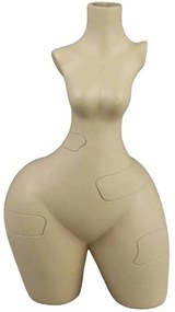 Βάζο Pear Body 033305 13,5x8,5x25cm Beige Πολυρεσίνη