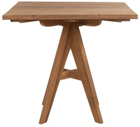 Τραπέζι LEO Τετράγωνο απο Ξύλο TEAK Φυσικό 80x80x75Y εκ. 80x80x75 εκ.