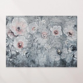 Πίνακας σε καμβά Γκρι Λουλούδια KNV2536 45cm x 65cm