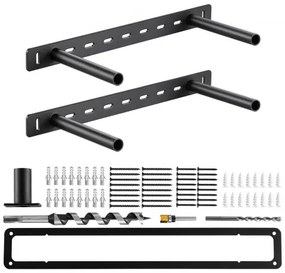 VEVOR 2 Pcs Shelf Brackets 16 inch / 406.4 mm Heavy Duty Floating Shelf Brackets