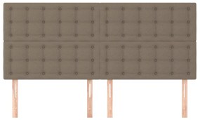 vidaXL Κεφαλάρια Κρεβατιού 4 τεμ. Taupe 100x5x78/88 εκ. Υφασμάτινο