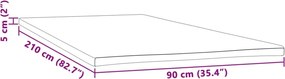vidaXL Ανώστρωμα 90 x 210 εκ. 5 εκ.