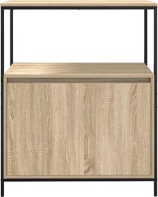 vidaXL Ντουλάπι μπάνιου με ράφια Sonoma δρυς 76,5x35x95 εκ.