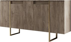 Κονσόλα Καρυδί / Χρυσό FODREA 160x35x80