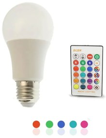 LED Λάμπα E27 5W 220V 450LM RGBW με Ασύρματο Χειριστήριο RZ-0063