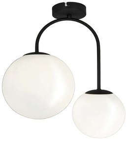 Φωτιστικό Οροφής-Πλαφονιέρα Anouk 4228700 Black Viokef Metal, Glass