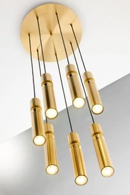 Κρεμαστό Φωτιστικό Alas Φ37cm 7xGU10 Χρυσό