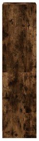vidaXL Ντουλάπι Καπνιστή Δρυς 35x37x142 εκ. με Γυάλινες Πόρτες