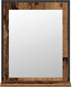 vidaXL Σετ Επίπλων Μπάνιου Επιτοίχιο 2 pcs Καφέ Επεξεργασμένο ξύλο