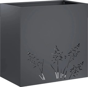 vidaXL Γλάστρα Κήπου 2 τμχ. Ανθρακί 50 x 30 x 49 εκ